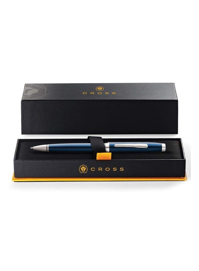 Cross Coventry Blue Lacquer with Polished Chrome Appointments Ballpoint Pen - Image 2