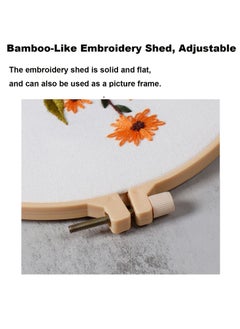 SYOSI 4 Pack Embroidery Starter Kit for Adults Cross Stitch Kits for Beginners Hand Embroidery with Flowers and Plant Patterns DIY Kits with 1 Wooden Hoop, Scissors, Threads and Needles for Adults Kids  - Image 5