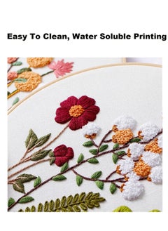 SYOSI 4 Pack Embroidery Starter Kit for Adults Cross Stitch Kits for Beginners Hand Embroidery with Flowers and Plant Patterns DIY Kits with 1 Wooden Hoop, Scissors, Threads and Needles for Adults Kids  - Image 4