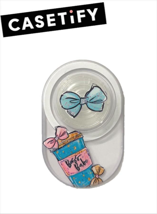 Casetify Rosette Phone Grip Stand Compatible with MagSafe, MagSafe Phone Grip Holder, Wireless Charging Compatible Blue - Image 1