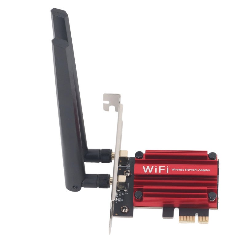 بطاقة شبكة لاسلكية واي فاي 6 بسرعة 1800 ميجابت في الثانية، محول لاسلكي PCIE - بطاقة شبكة مزدوجة النطاق 802.11ax مع بلوتوث 5.2 لأجهزة الكمبيوتر المكتبية - Image 3
