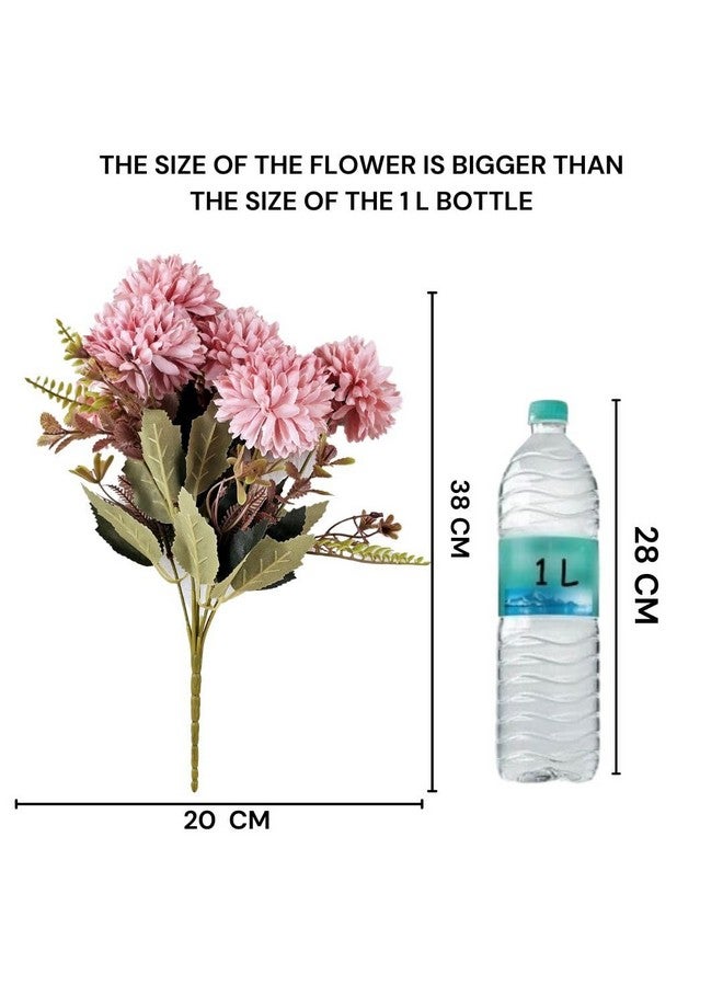 Satyam Kraft 1 Pc Artificial Dahlia Flower Bunch For Home Decor, Gifting, Flowers Decorative Items For Wedding, Birthday,Festivals, Table Top Decoration Raksha Bandhan(Without Vase Pot) (Off White)  - Image 2