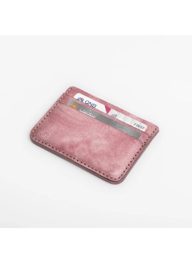 VELVET Muted Pink Cardholder for Women – Slim & Stylish Wallet with Multiple Card Slots – Compact Minimalist Purse Accessory for Everyday Use  - Image 3
