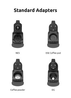 PRIME TECH PRIME 7 in 1 Multifunction Espresso Coffee Machine -Milk Foam Nozzle for Milky Coffee drinks, Coffee Machine with 1 L Water Tank, 4 Optional Adaptors, 350 ml milk pitcher included, All types of capsules & Ground espresso , Cold Brew Feature, all in One Coffee Machine  - Image 3