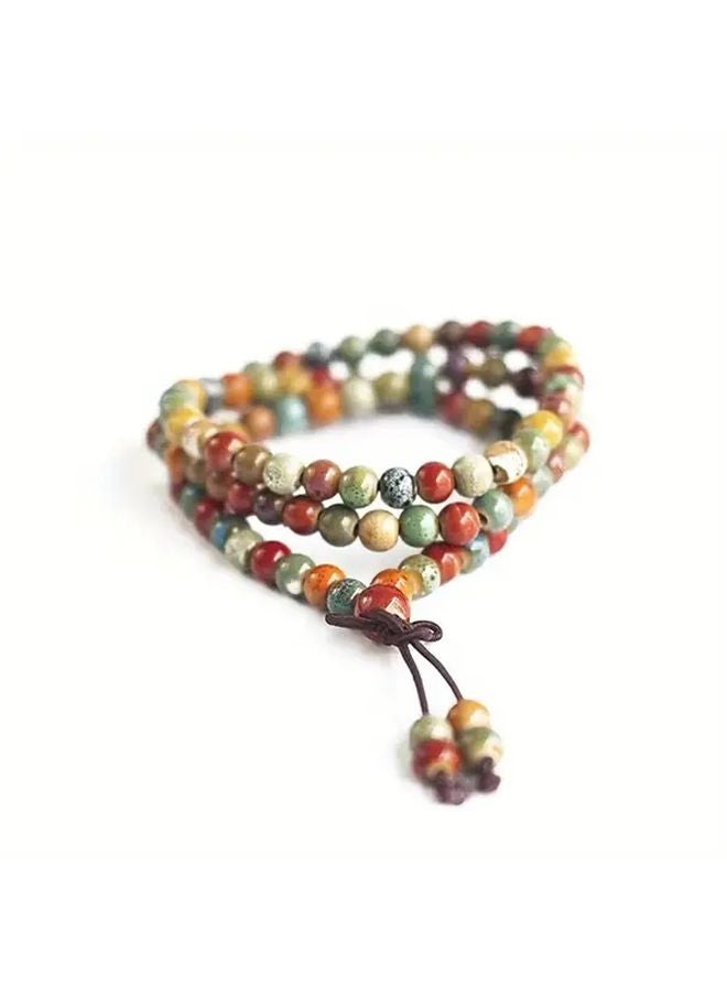 خرز سيراميك أملس مستدير 6 ملم لصنع المجوهرات بالجملة 50 قطعة النمط 4 ألوان - Image 4