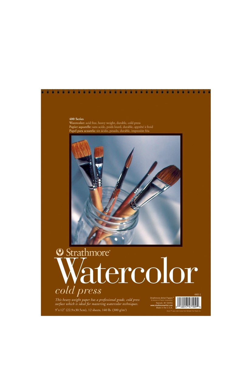 Strathmore Watercolor Pad Cold Press300 gsmWhite23 X 30.5 cm12 Sheets