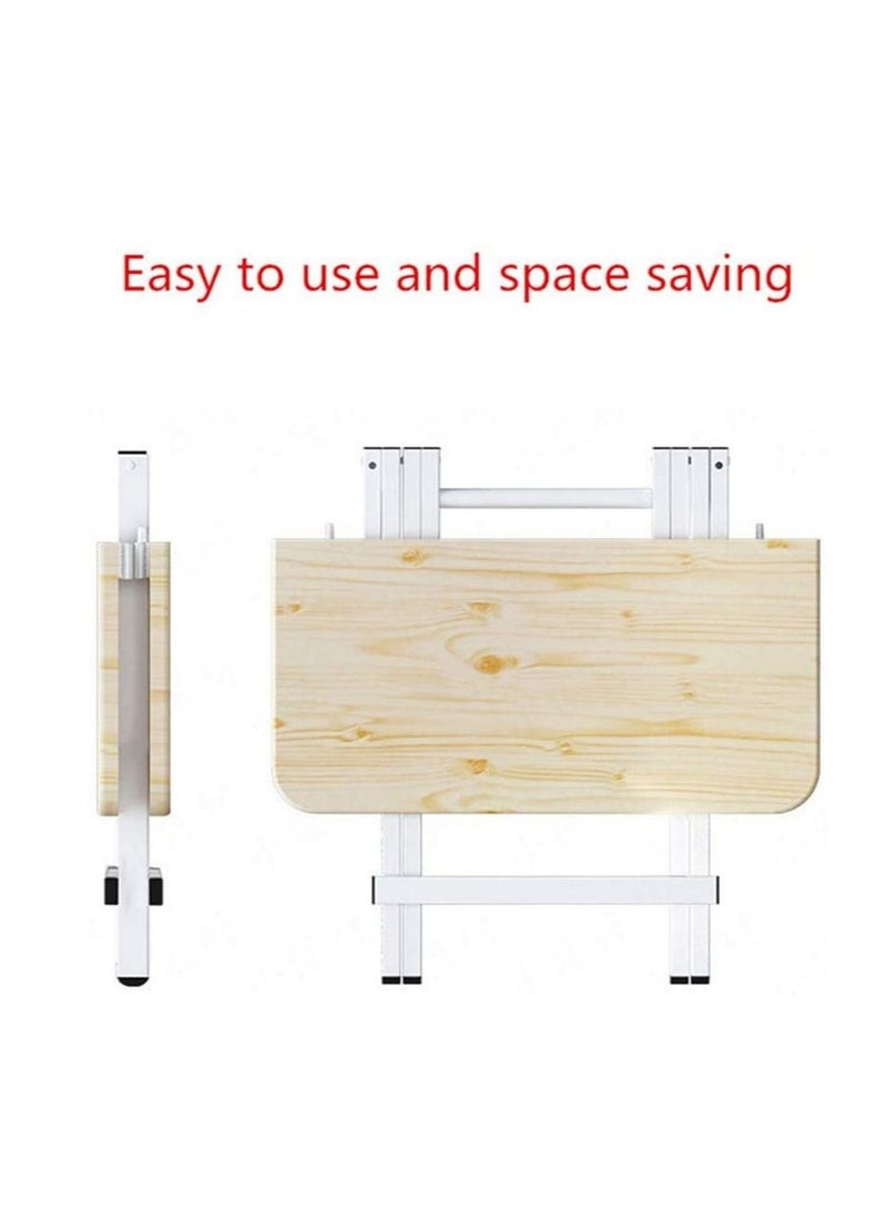 Generic Square Dining Table 4-Seater Office Dining Room Home Furniture Wooden Modern Kitchen Folding Table (Light wood grain(60 * 60 * 55cm))  - Image 3
