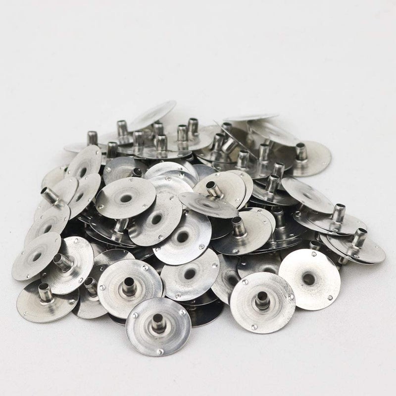 GSXRB 200pcs/20mm Candle Wick Tabs Metal,Metal Candle Wick Sustainer Tabs,Wick Base for Candle Making - Image 1