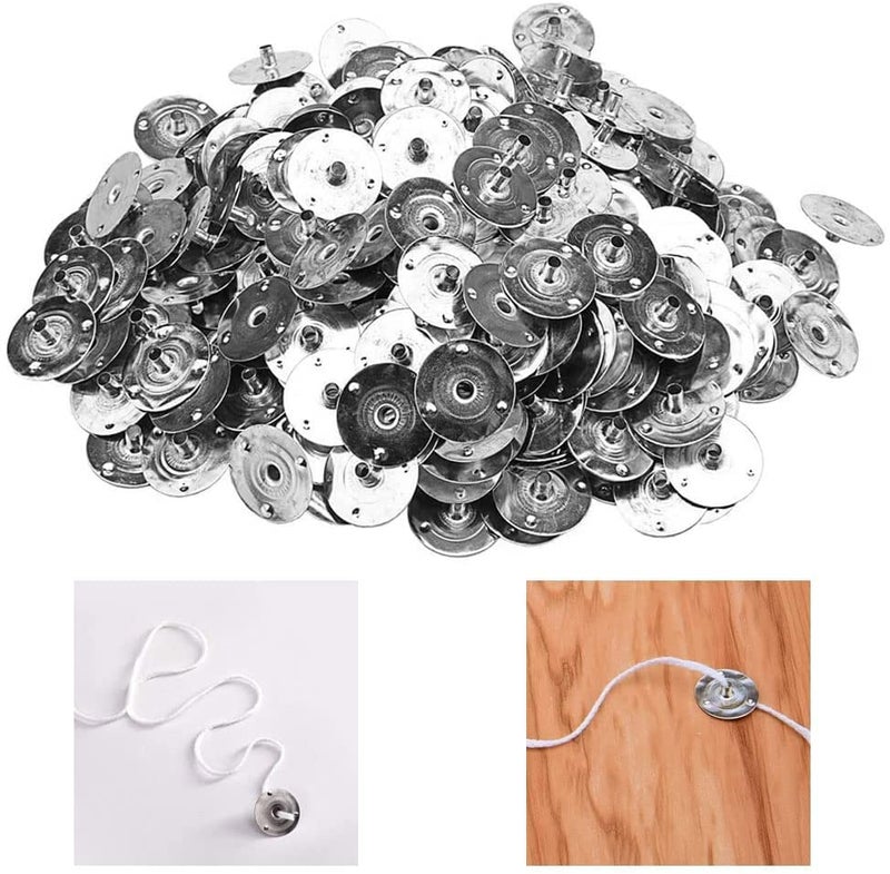 GSXRB 200pcs/20mm Candle Wick Tabs Metal,Metal Candle Wick Sustainer Tabs,Wick Base for Candle Making - Image 5