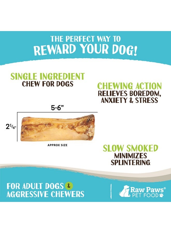 Raw Paws Smoked Beef Marrow Bones For Dogs  6 Inch, 4Ct  Packed In Usa  Beef Bones For Dogs  Free Range Bone Marrow Treats For Dogs  Dog Chew Bones For Aggressive Chewers, Dog Marrow Bone Treats - Image 3