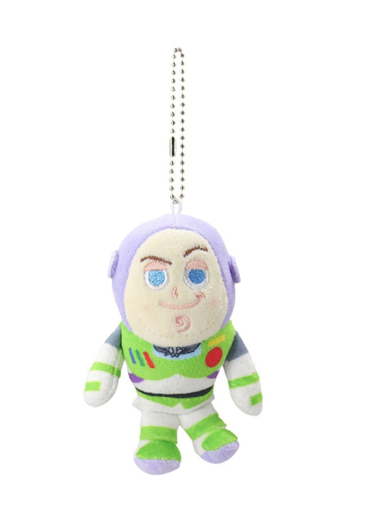 (Buzz Lightyear) 10cm Toy Story Series Plush Toy Backpack Pendant Key Pendant  - Image 1