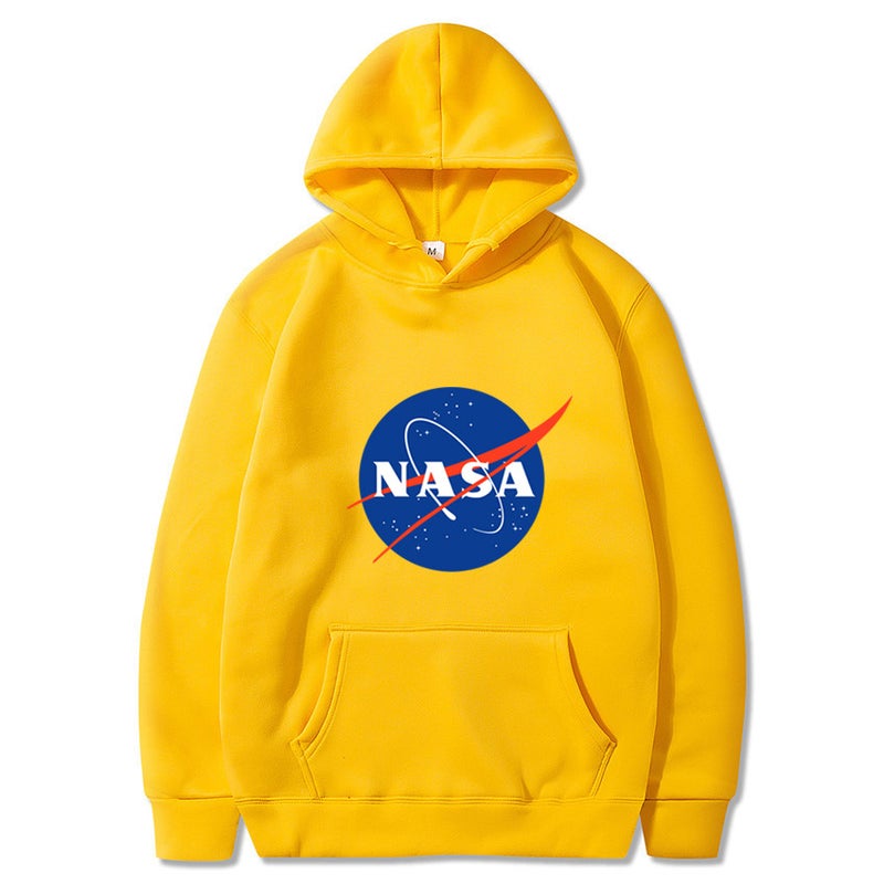 2024 autumn and winter new tide brand AliExpress explosions nasa series letter pullover hooded vests 7-color S-3XL Big Yellow 
