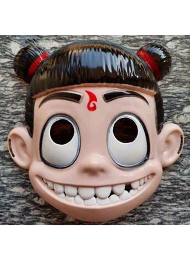 Children's Anime Cartoon Nezha Devil Boy's Full Face Mask Performance Props Cos Clothing Boys And Girls Toys-Color:Nezha Mask - Image 1