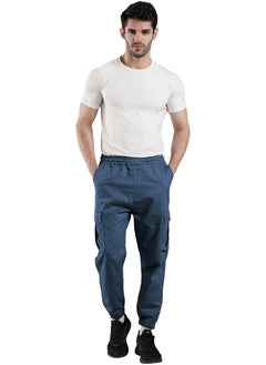 Selecta Now Premium Men's Cargo Trousers Comfortable Outdoor Navy Blue Pants Cotton Blend Multi Pockets Stretchable Outdoor Hiking Camping and Everyday Wear Pants  - Image 2