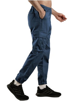 Selecta Now Premium Men's Cargo Trousers Comfortable Outdoor Navy Blue Pants Cotton Blend Multi Pockets Stretchable Outdoor Hiking Camping and Everyday Wear Pants  - Image 4