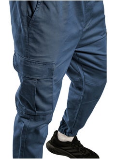 Selecta Now Premium Men's Cargo Trousers Comfortable Outdoor Navy Blue Pants Cotton Blend Multi Pockets Stretchable Outdoor Hiking Camping and Everyday Wear Pants  - Image 5