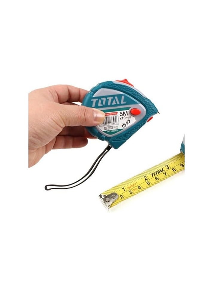 TOTAL Steel Measuring Tape 5m x 19mm TMT126051 - Image 5