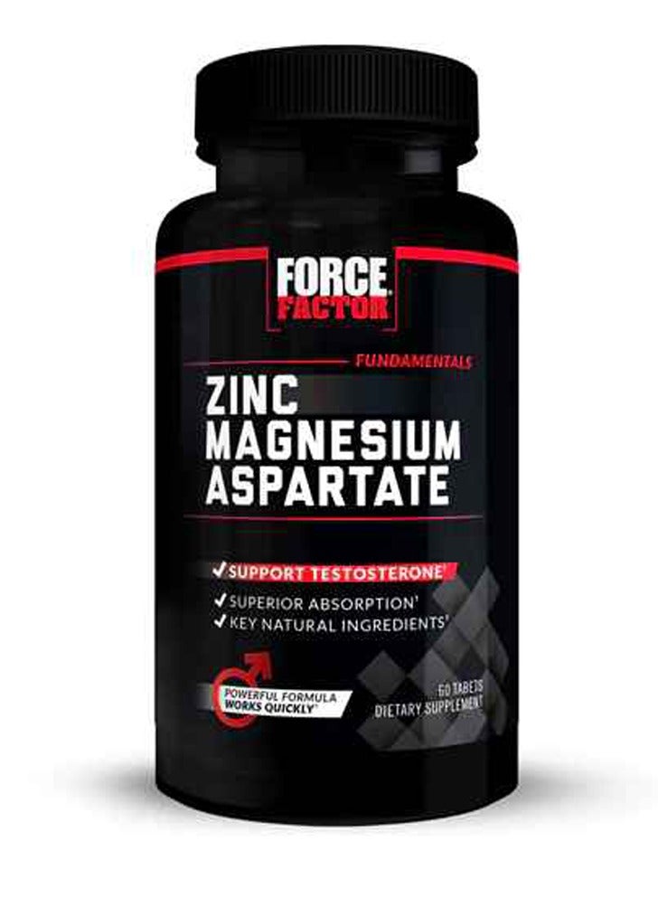 Force Factor Force Factor Zinc Magnesium Aspartate 60 Tablets - Image 1