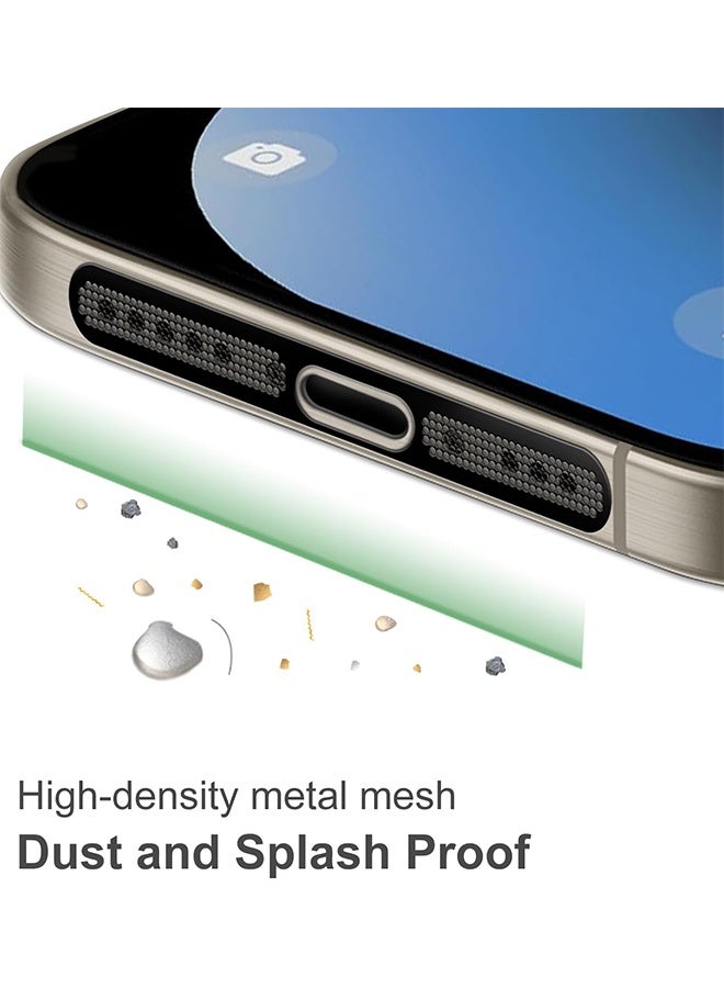 با لوف غطاء غبار USB C، غطاء حماية من الغبار لمكبر صوت الهاتف وغطاء واقي ضد الغبار لهواتف iPhone 17 / سلسلة 12-16 – أسود - Image 2