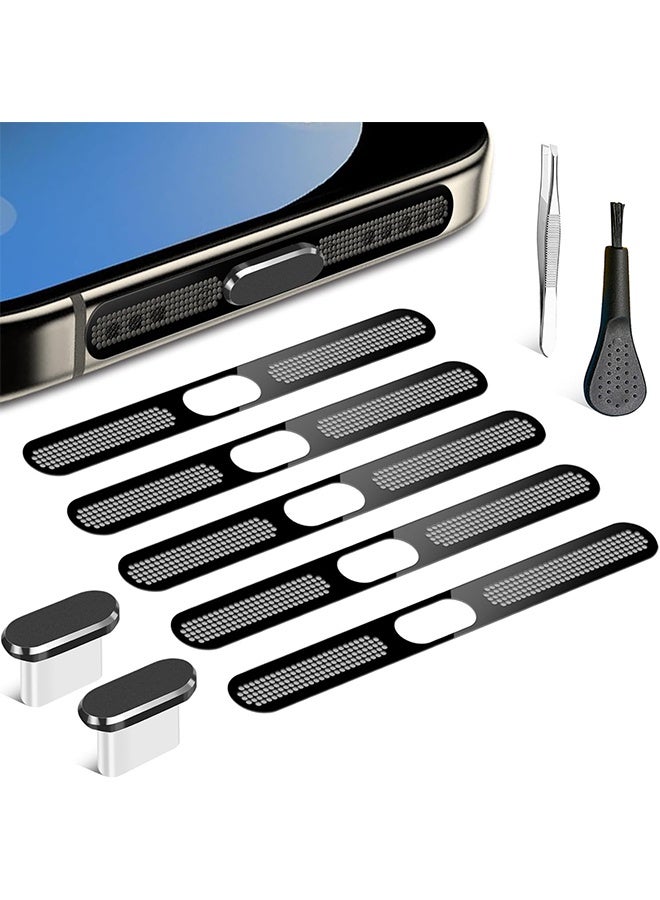با لوف غطاء غبار USB C، غطاء حماية من الغبار لمكبر صوت الهاتف وغطاء واقي ضد الغبار لهواتف iPhone 17 / سلسلة 12-16 – أسود - Image 1