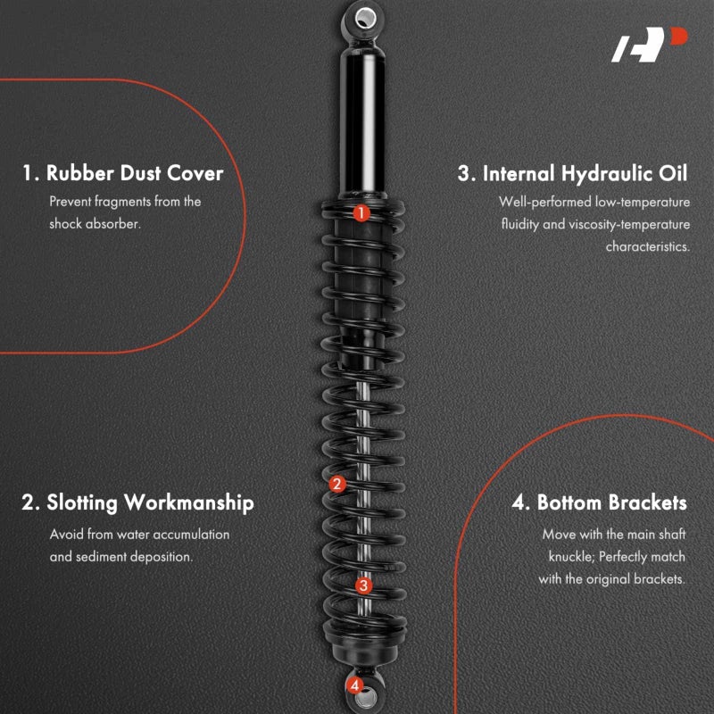 A-Premium Rear Load Adjusting Towing Shocks Absorbers with Coil Springs - Compatible with Chevrolet Silverado 1500, Tahoe and GMC Sierra 1500, Yukon and Dodge Ram 1500 and Nissan Titan - 2PCS Set - Image 3