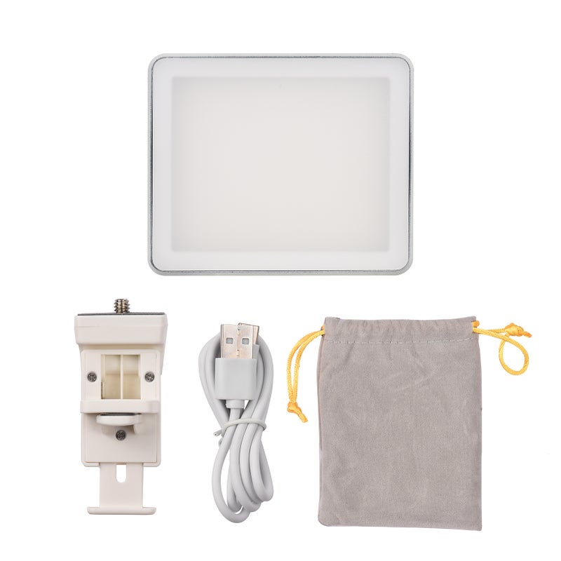 NiceFoto SL-60B Pocket LED Video Light Video Conference Lighting 5 Levels Adjustable Brightness 5600K CRI96+ Built-in Battery with Computer Clamp USB Charging Cable Carry Bag for Vlog Live Streaming - Image 3