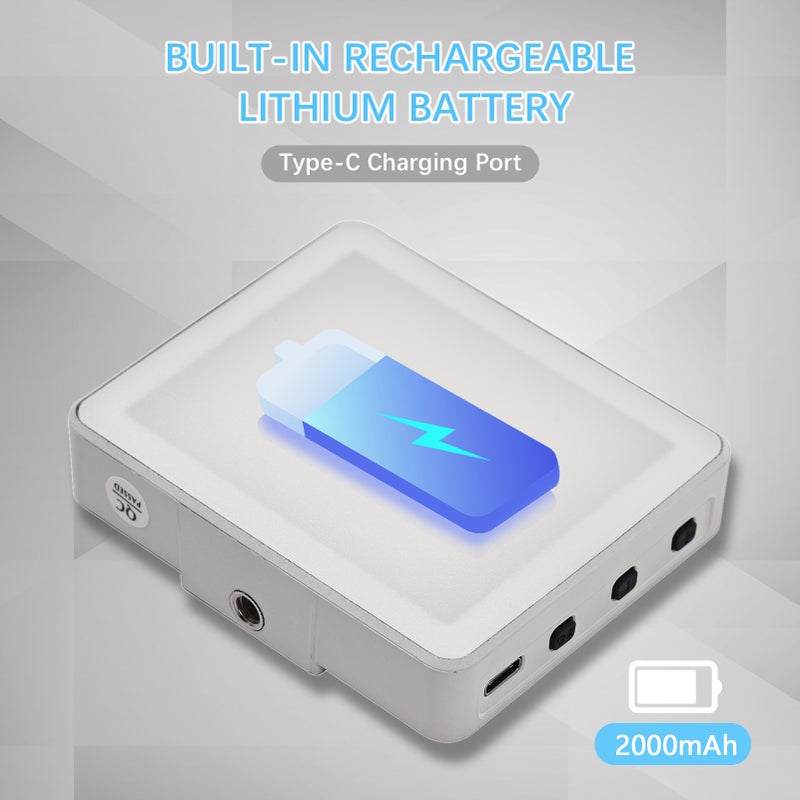 NiceFoto SL-60B Pocket LED Video Light Video Conference Lighting 5 Levels Adjustable Brightness 5600K CRI96+ Built-in Battery with Computer Clamp USB Charging Cable Carry Bag for Vlog Live Streaming - Image 5