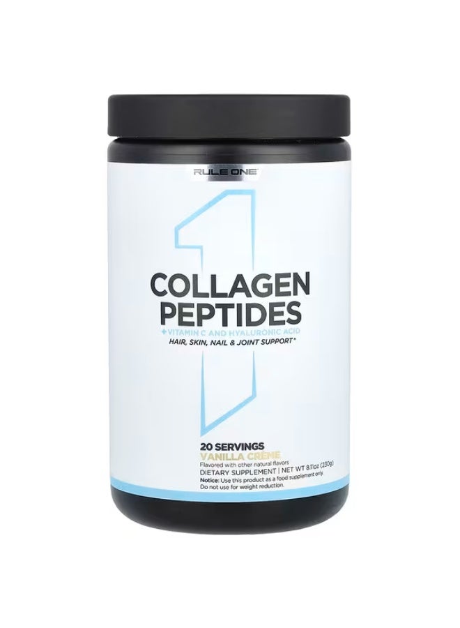 Rule 1 Proteins Rule One Proteins, Collagen Peptides + Vitamin C and Hyaluronic Acid, Vanilla Creme, 8.11 oz (230 g) - Image 1