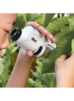 Rock Pow Mini Pocket Microscope Kit 60 To120x Portable Laboratory Microscope With LED Light For Kids Science Experiment Utensils  - Image 1