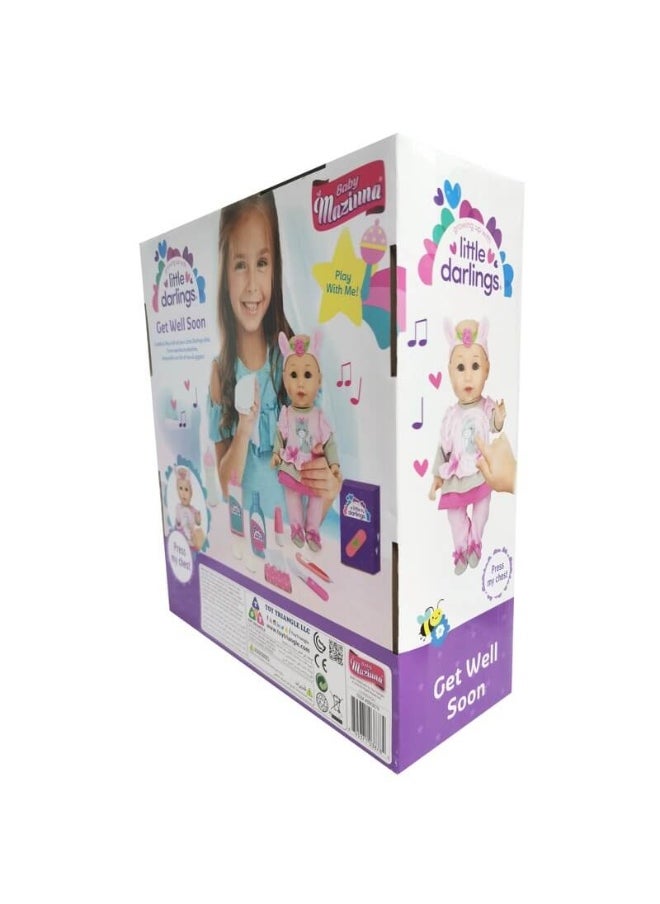 Baby Maziuna Baby Maziuna Little Darlings Get Well Soon Doll & Playset (15 Pieces)  - Image 3