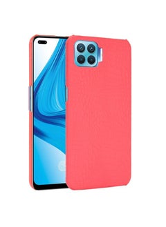 Case Cover For OPPO F17 Pro / A93 / Reno4 Lite / Reno4 F Shockproof Crocodile Texture PC + PU Case Red