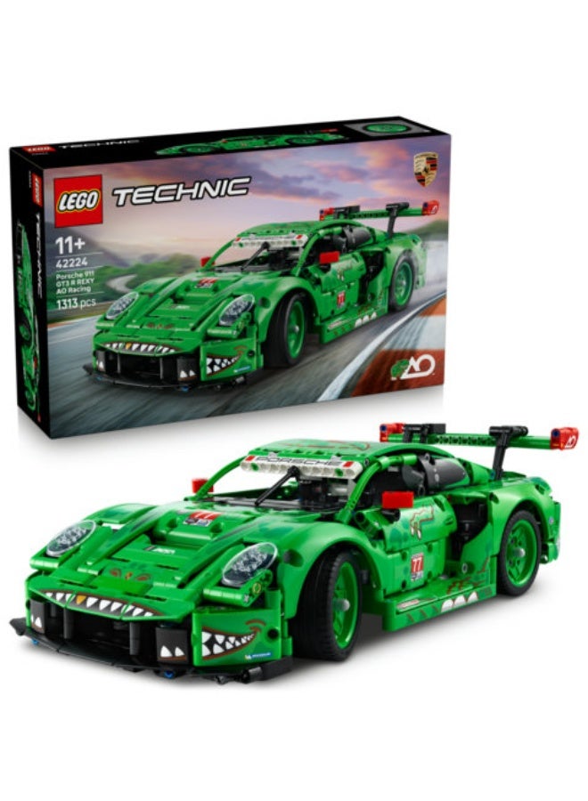 LEGO Technic Porsche 911 GT3 R REXY AO Racing Car Toy 42224 (Age 11+, 1313 Pieces) - Image 1