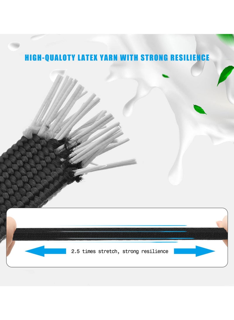 Y&D Bungee Cords With Hooks Set, Black Adjustable 80" Long Flat Heavy Duty Elasticity Straps, with Length Adjustment Metal Buckle Luggage Elastic Rope, for Moving Cargo (4 Pack)  - Image 2