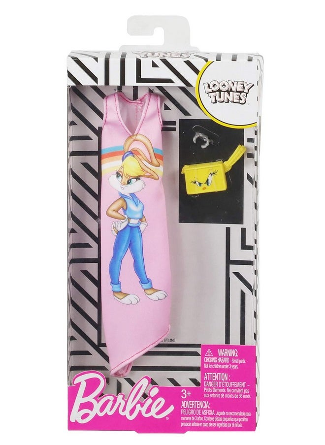 Barbie Barbie Clothes For Barbie Doll Looney Tunes Lola Bunny Dress With Tweety Bird Purse  - Image 3