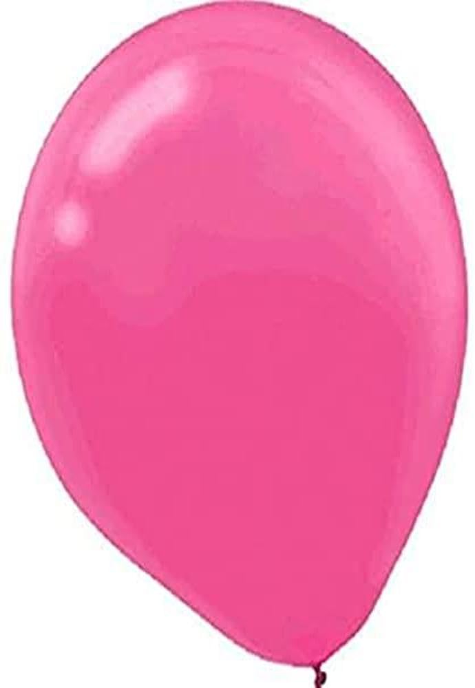 Amscan Bright Pink Latex Balloons 12 Pack Of 100 Perfect For Any Event