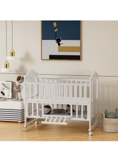 Star Kids Wooden Baby Rocking bed With Mosquito Net  - Image 1