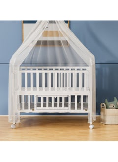 Star Kids Wooden Baby Rocking bed With Mosquito Net  - Image 4