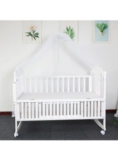 Star Kids Wooden Baby Rocking bed With Mosquito Net  - Image 5