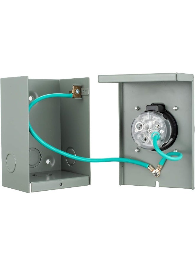 Miady Miady 30 Amp Generator Power Inlet Box, NEMA 3R Power Inlet Box, L14-30P, 125/250 Volt, for Generators Up to 7500 Watts, Weatherproof, ETL Listed  - Image 5