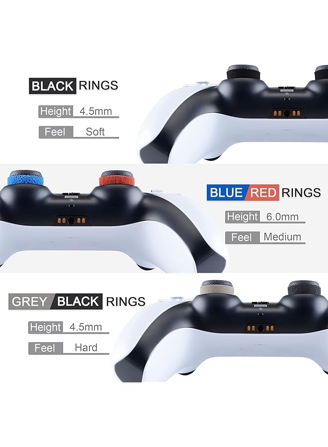 playvital Playvital 5 Pairs Aim Assist Target Motion Control Precision Rings For Ps5 For Ps4 Xbox Series X/S Xbox One Xbox 360 Switch Pro Controller 5 Colors 3 Different Strength  - Image 3