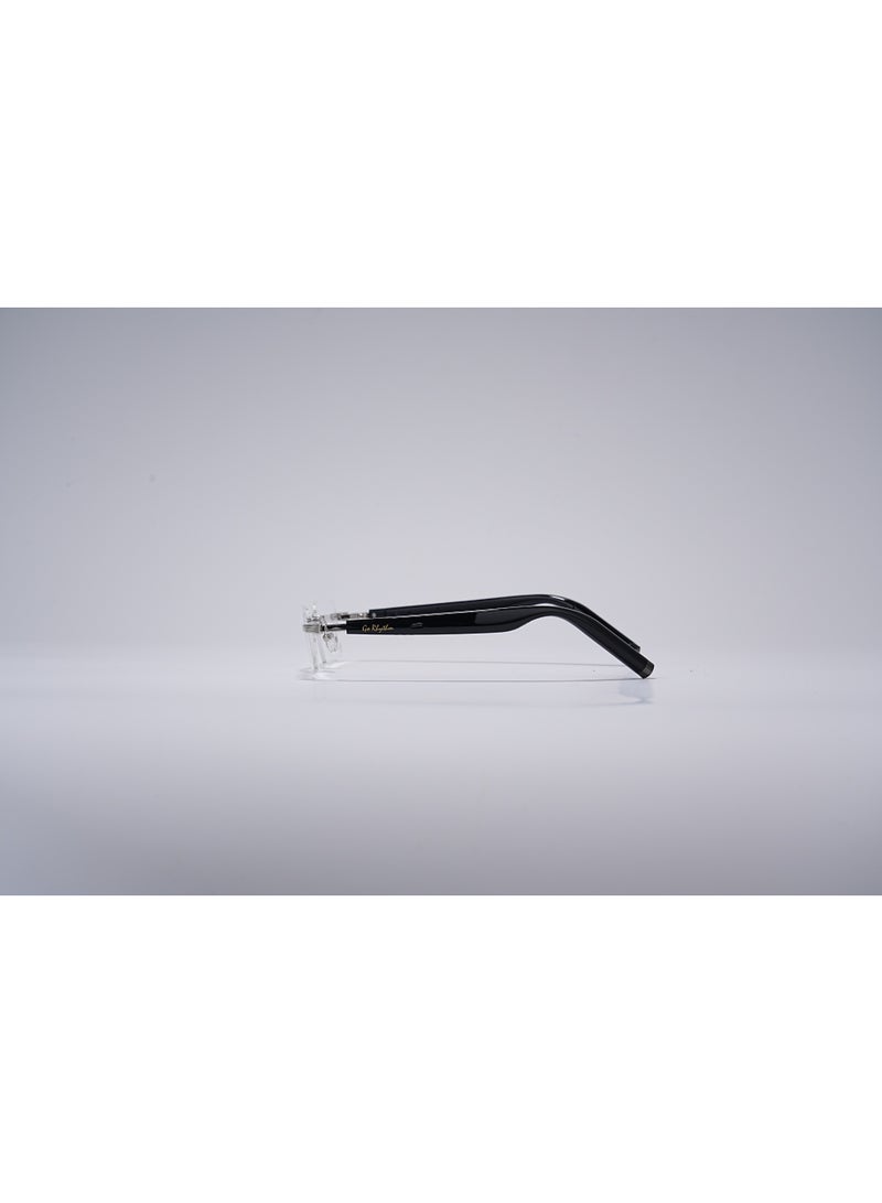 GoRhythm Go Rhythm Ai Translation smart glasses with ai assistant app,Bluetooth audio glasses-Clear rimless lenses and black temples - Image 3