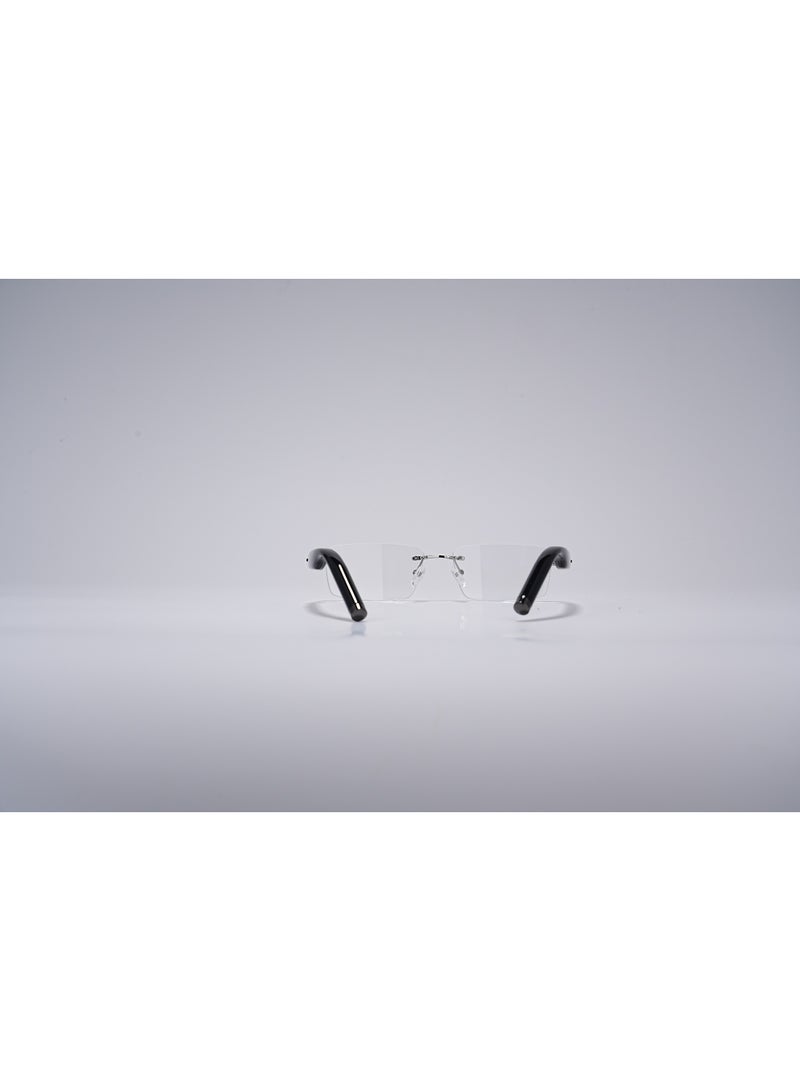 GoRhythm Go Rhythm Ai Translation smart glasses with ai assistant app,Bluetooth audio glasses-Clear rimless lenses and black temples - Image 4