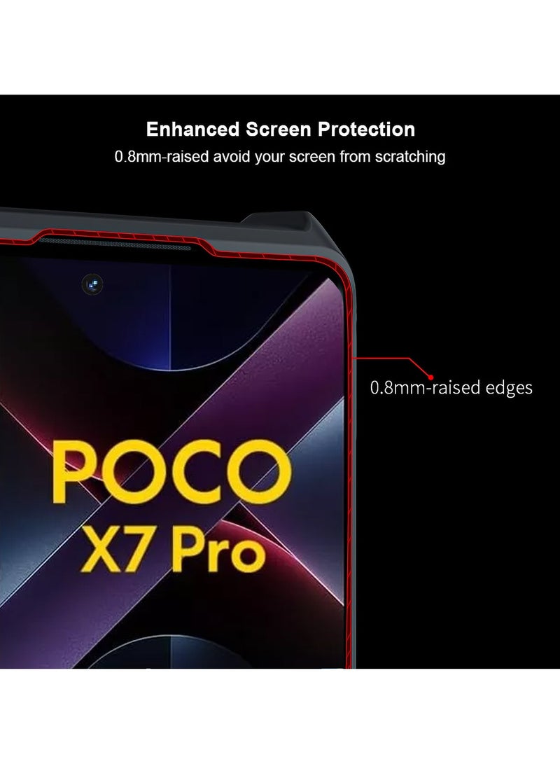 إكسوند غطاء هاتف شاومي بوكو X7 برو 5G، غطاء خلفي لحماية عدسة الكاميرا، غطاء هاتف مقاوم للصدمات من TPU+PC، غلاف حماية نحيف مقاوم للاصفرار. - Image 4