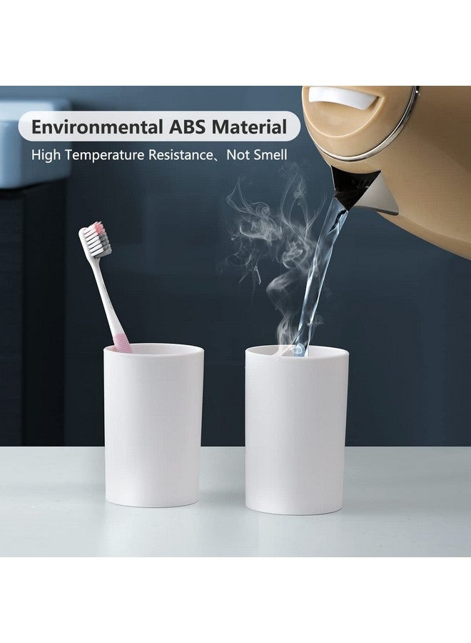 TYZAG Plastic Toothbrush Holder Wall Mounted, Toothbrush Holders for Bathroom, Toothpaste Dispenser with 6 Toothbrush Holder Hook (2 Cup), White - Image 5
