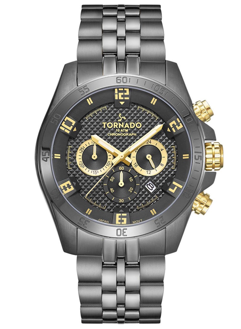 TORNADO Men's Stainless Steel Chronograph Watch T3149B-XBXBG - 46x51 mm - Image 1