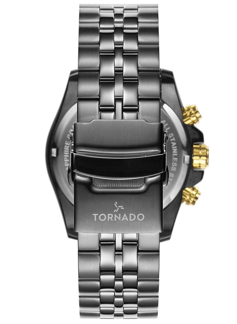 TORNADO Men's Stainless Steel Chronograph Watch T3149B-XBXBG - 46x51 mm - Image 3