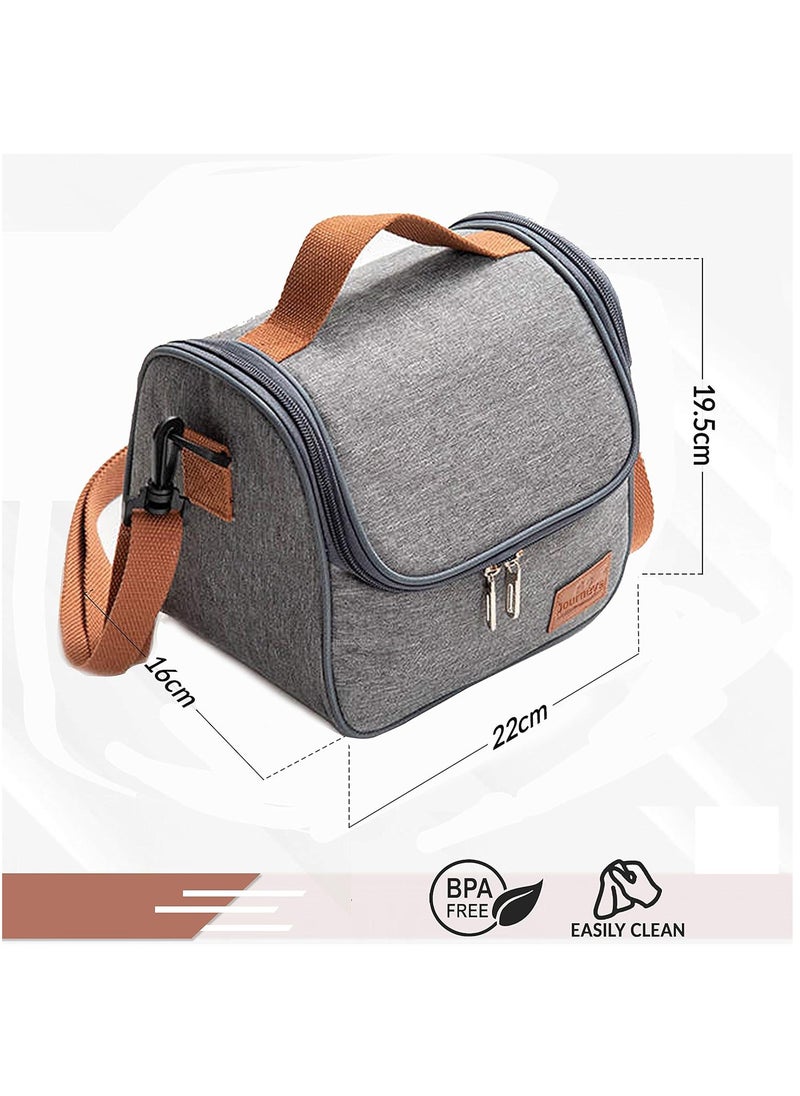 Arabest Insulated Lunch Bag Cooler Shoulder Thermal Tote Bag for Men Women Portable Indoor Outdoor Lunch Box Bag  - Image 3
