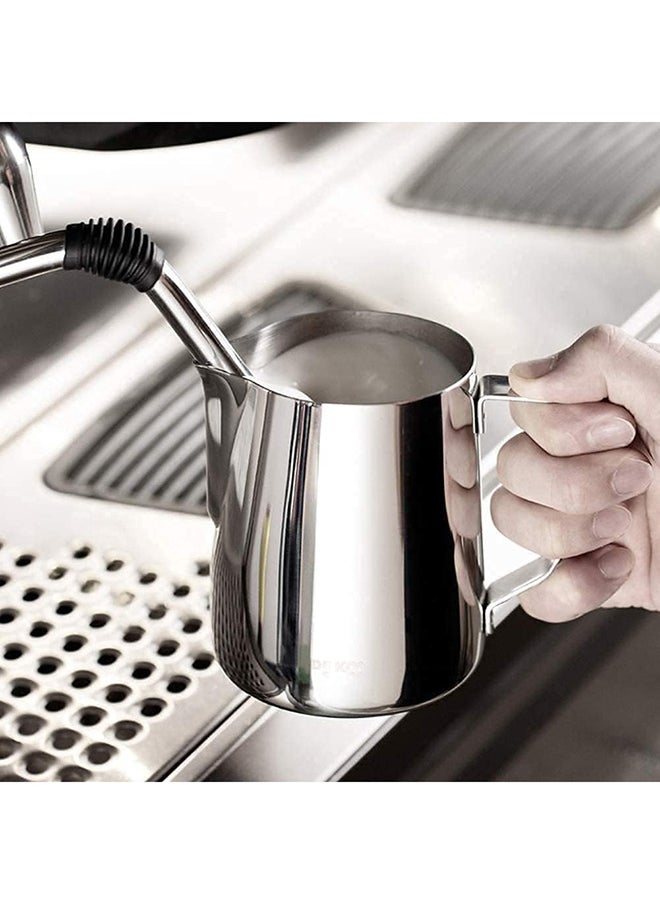 Home Stainless Steel 1000ml Milk Frothing Pitcher Measurements on Both Sides Inside Perfect for Espresso Machines Milk Frothers Latte Art, Silver  - Image 4