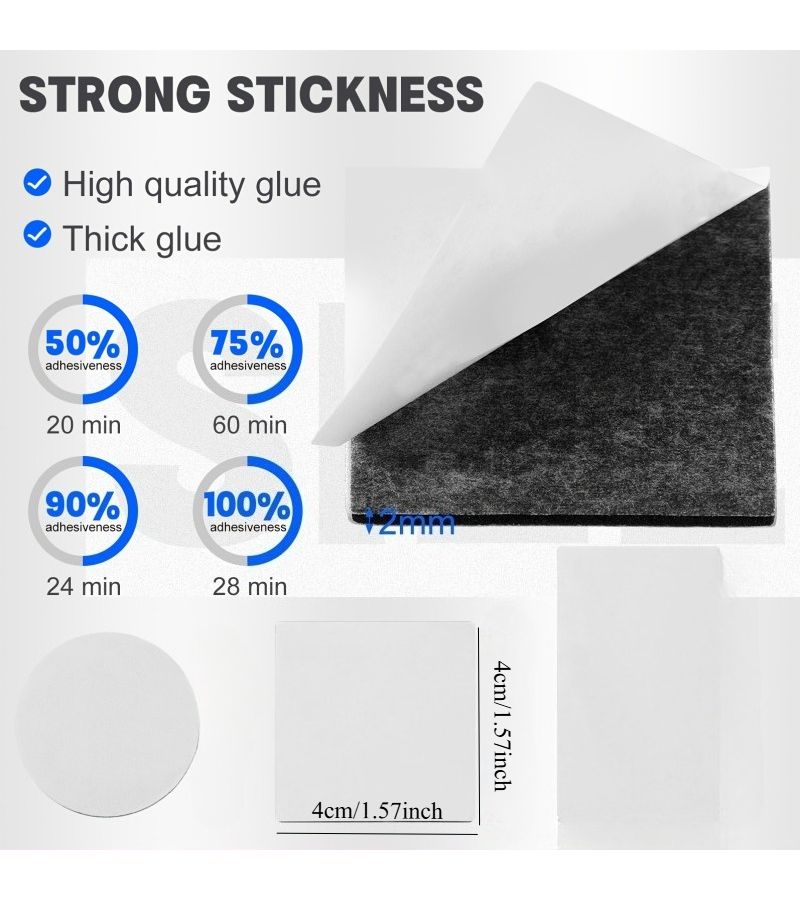 Heavy Duty Double Sided Foam Tape Strong Adhesive Pads for Floor Door Installation Sponge Glue 18 Piece Set - Image 2