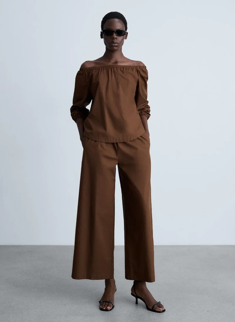 MANGO Culotte Relaxed Fit Pants